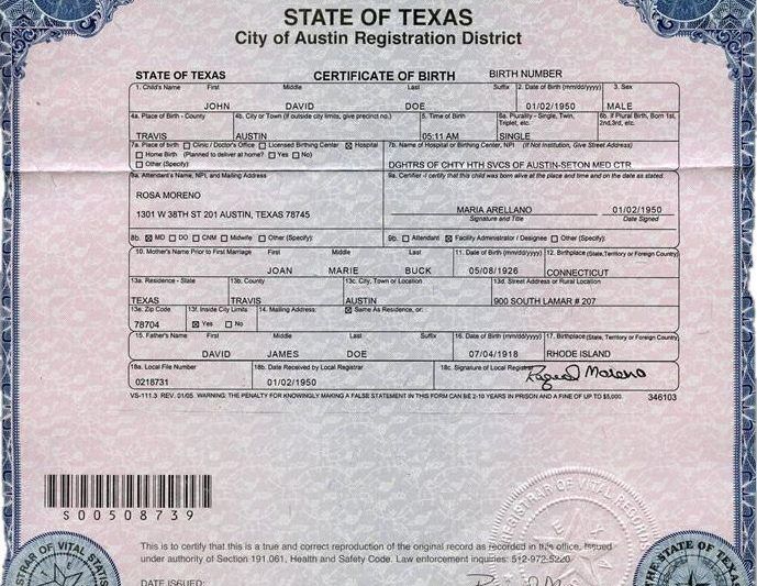 How to Get a Texas Birth Certificate